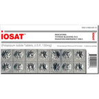 Anbex Iosat potassium iodide emergency tablets front packaging view showing fourteen count blister pack details