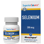 Superior Source Selenium 200 micrograms bottle front view showing product labeling for immune health support.