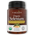 Earthier Organic Selenium 200mcg bottle front view for thyroid support supplement