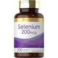 Carlyle Selenium 200 Micrograms vegetarian capsules bottle front view