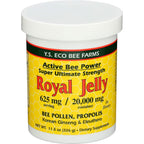 Y.S. Eco Bee Farms Royal Jelly in Honey 11.5 Ounce front view jar showing authentic dietary supplement packaging
