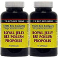 Ys Organic Bee Farms Triple Bee Complex 180 capsules bottle front view showing organic multi nutrient supplement label