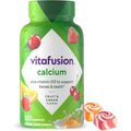 Vitafusion Calcium 100 Gummies front view bottle for adult bone health support