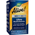 Nature's Way Alive Men's 50 Plus Daily Ultra Multivitamin front bottle view showing 60 tablets pack.