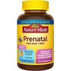 Nature Made Prenatal Vitamin With Folic Acid And DHA 110 Softgels front view