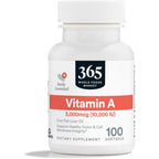 365 by Whole Foods Market Vitamin A 10,000 IU bottle front view