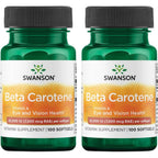 Swanson Beta Carotene Vitamin A 25,000 IU bottles front view
