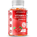 Vitamatic Vitamin A 25000 IU Gummies front view bottle