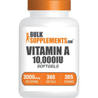 BulkSupplements Vitamin A 10000 IU Softgels front label view