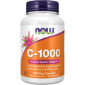 NOW Foods Vitamin C 1000 mg 100 vegetable capsules front bottle view for immune support