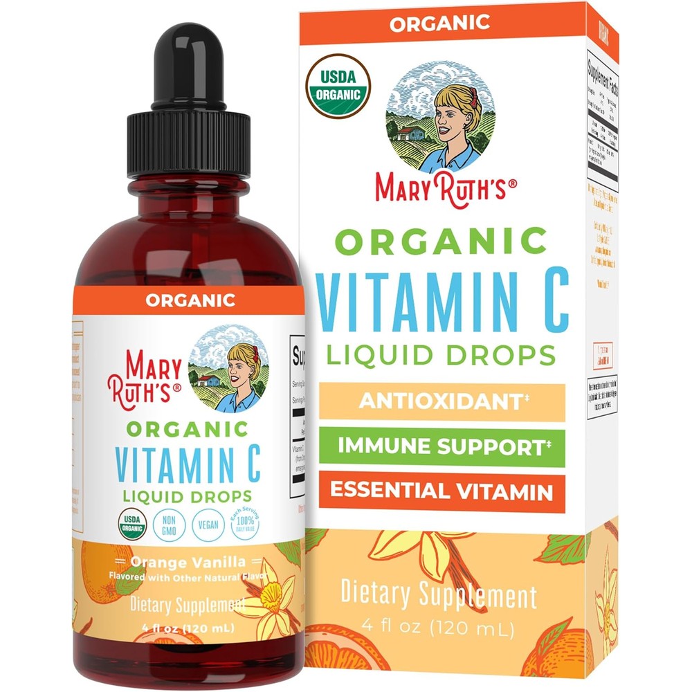 MaryRuth Organics Liquid Vitamin C bottle front view immune support supplement India