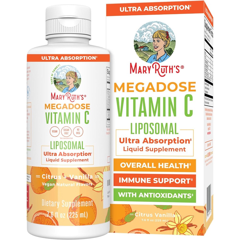 MaryRuth Organics Liquid Liposomal Vitamin C bottle front view for immune support India