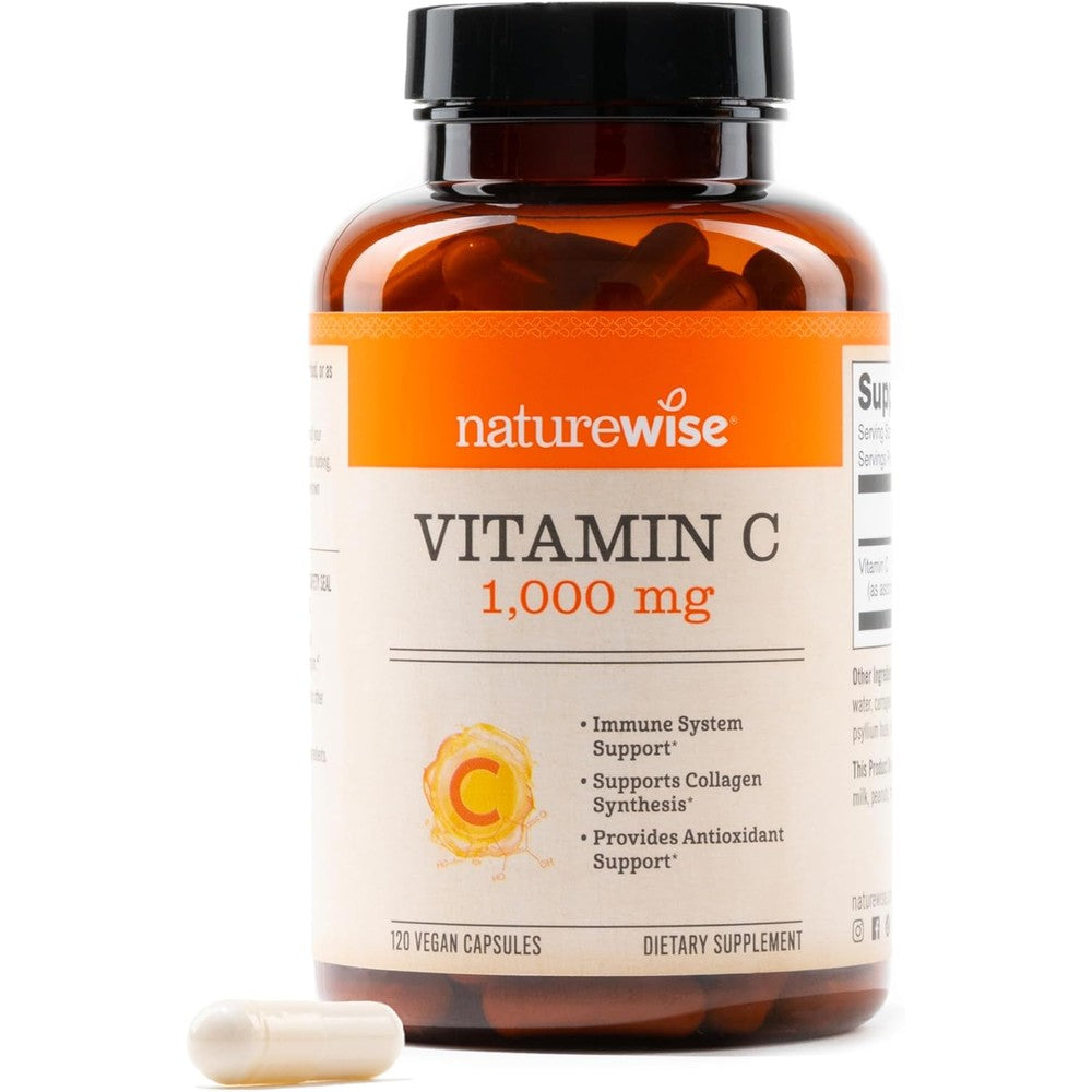 NatureWise Vitamin C 1000mg bottle front view for premium immune support supplements