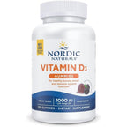 Nordic Naturals Vitamin D3 Gummies Wild Berry 120 Count front view bottle showing premium vegetarian cholecalciferol supplement