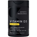 Sports Research Vitamin D3 5000 IU front bottle view premium immune supplement
