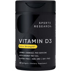 Sports Research Vitamin D3 5000 IU front bottle view premium immune supplement