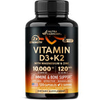 Nutraharmony Vitamin D3 K2 10000 IU front bottle view
