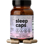 Santa Cruz Paleo Sleep Caps 60 capsules front view of premium melatonin free sleep supplement bottle