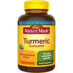Nature Made Turmeric Curcumin 500 Milligrams bottle front view showing capsule count and antioxidant support label