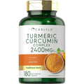 Carlyle Turmeric Curcumin 2400mg 180 capsules bottle front view showing product labels and herbal wellness complex details