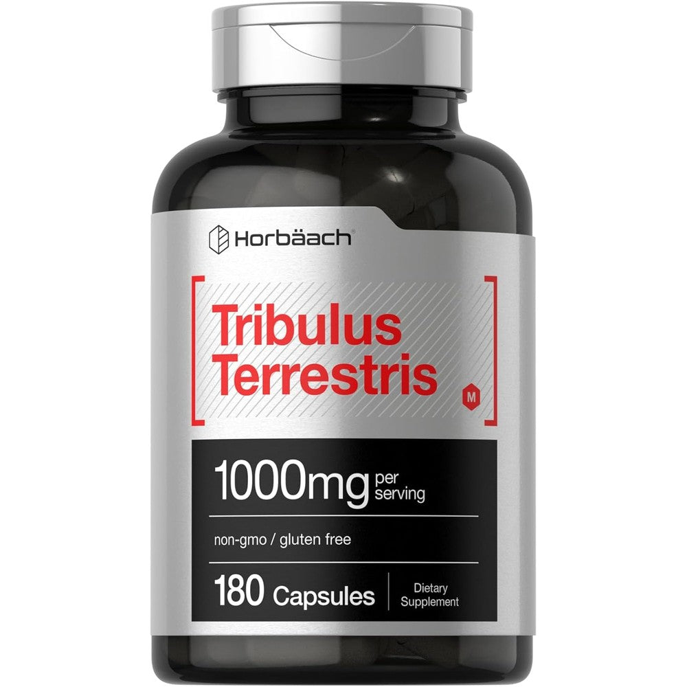 Horbaach Tribulus Terrestris 1000mg 180 Capsules front view