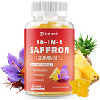 Jabsah Saffron Ashwagandha 60 Gummies front view bottle for stress relief