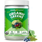 Purely Inspired Organic Greens Powder unflavored superfood smoothie mix front view container.