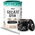 Pure Himalayan Shilajit Grade A Resin front view showing teal rose-patterned packaging