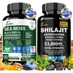 DLNIA Shilajit and Sea Moss Vitality Bundle ninety vegan capsules front view packaging