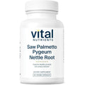 Vital Nutrients Saw Palmetto with Pygeum and Nettle Root 60 vegan capsules front bottle view.