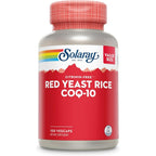 Solaray Red Yeast Rice Plus CoQ10 front view bottle for cardiovascular health