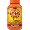Metamucil Daily Fiber Supplement Psyllium Husk Capsules 300 count bottle front view