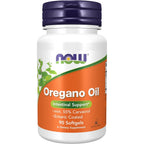 NOW Foods Oregano Oil 90 softgels front view for intestinal health support