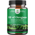 Natures Craft Wild Oregano Oil Softgels front view bottle showcasing one hundred twenty capsules for gut health