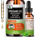 Vita Letuo Organic Oil of Oregano and Black Seed Oil liquid dropper bottle front view