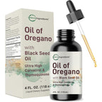 Micro Ingredients Oil of Oregano and Black Seed Oil bottle front view for immune wellness
