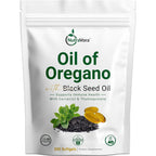 NutraVora Oil of Oregano and Black Seed Oil 300 softgels bottle front view for immune defense