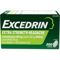 Excedrin Extra Strength bottle front view for headache relief