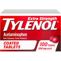 Tylenol Extra Strength 500mg bottle front view for pain relief