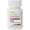 GeriCare Regular Strength Acetaminophen 325mg 200 tablets bottle front view