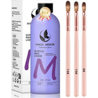 Magic Armor EMA Monomer Acrylic Nail Liquid front view with three professional applicator brushes.