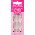 Kiss Impress Still The One press on nails pink almond shape front view