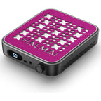 Halmai rechargeable nail dust collector front view with fuchsia grill