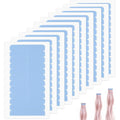 Canipha hair extension tape 120 pieces front view pack of double sided clear adhesive sheets with blue backing paper