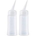 Driew hair applicator bottle front view showing translucent scale markings