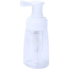 Generic barber powder bottle spray front view clear refillable talc applicator
