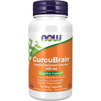 Now Foods CurcuBrain 400mg Longvida Optimized Curcumin bottle front view