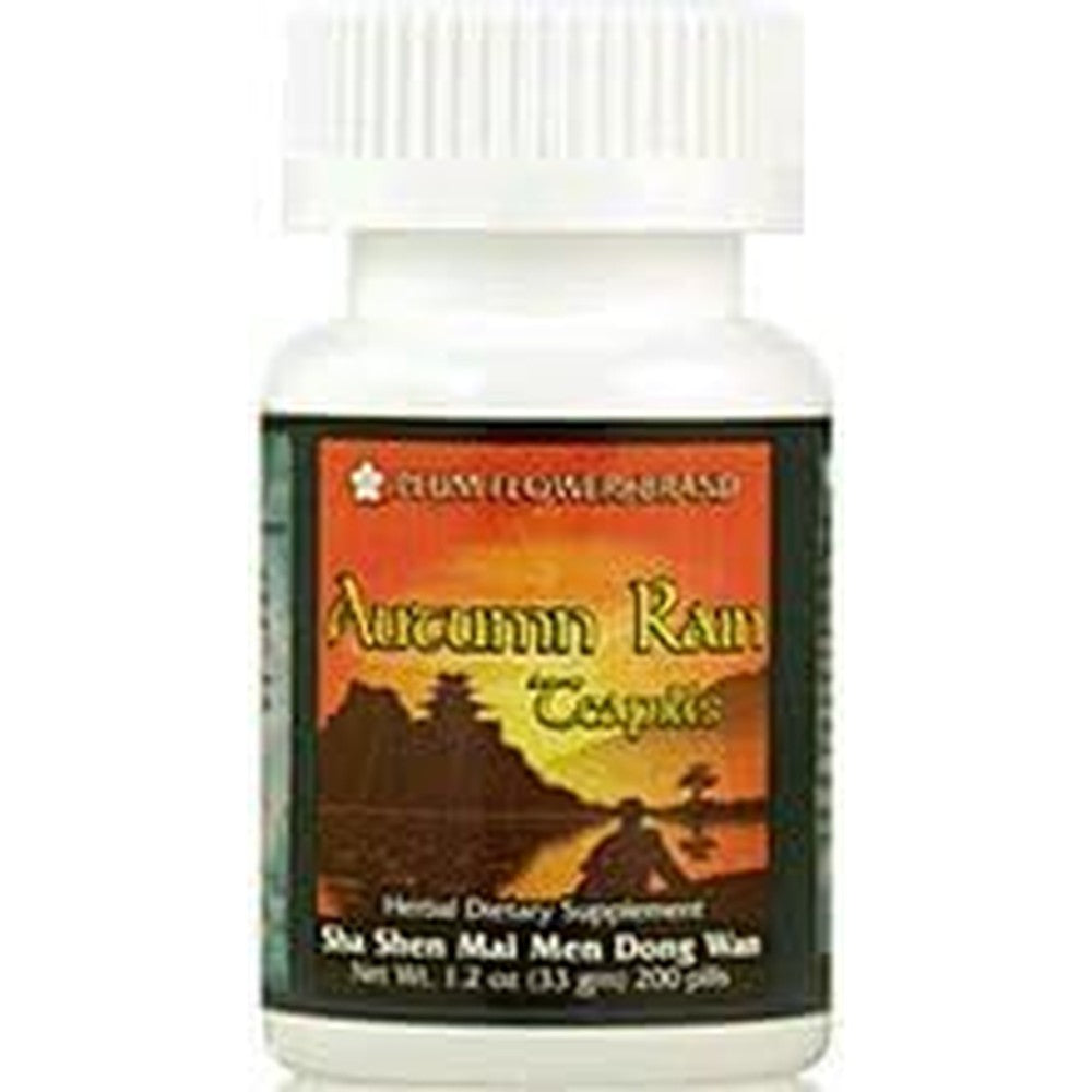 Plum Flower Brand Autumn Rain Teapills front bottle view authentic herbal supplement