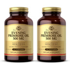 Solgar Evening Primrose Oil 500mg front view bottle packaging for women healthcare.
