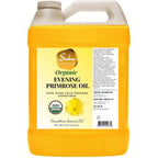 Sulu Organics Pure Evening Primrose Oil four pounds bulk container front view showcasing clean authentic packaging